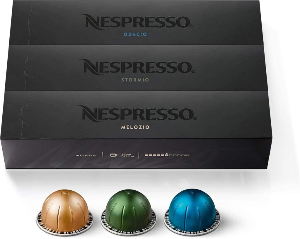 Nespresso Capsules Vertuo, Variety Pack, Medium and Dark Roast Coffee, 30 Count Coffee Pods, Brews 7.8 oz