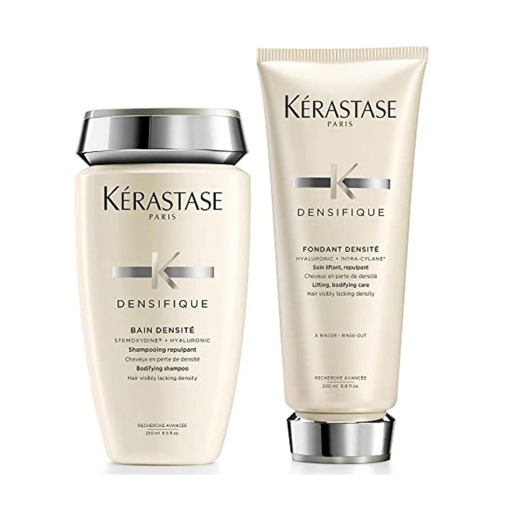 KERASTASE Densifique Densité Shampoo & Conditioner Set | Thickening, Strengthening & Hydrating | Removes Build-Up & Adds Shine | With Hyaluronic.